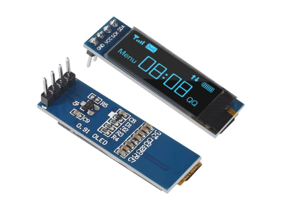 0.91 inch OLED Display Module (128×32 Blue)-not soldered